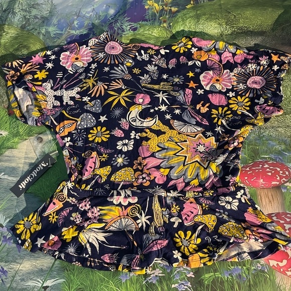 Modcloth Imagination Blooms Peplum Top, XS, NWT - Picture 3 of 6